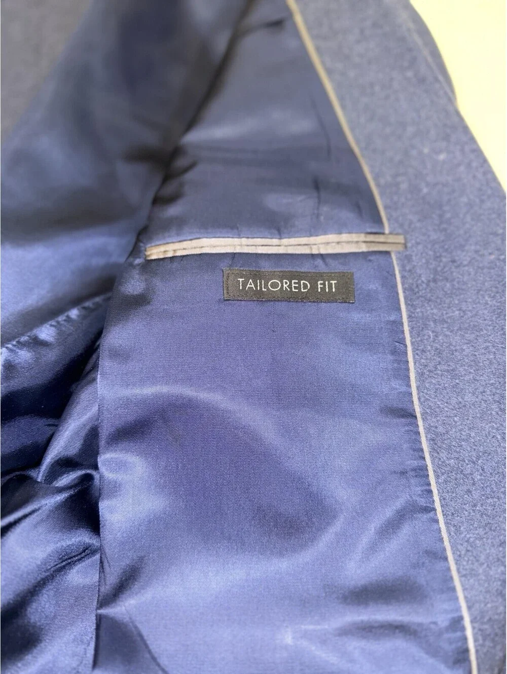 Jos. A. Bank Sport Coat Mens 44 Regular Navy Blue 100% Wool Suede Elbow Patches
